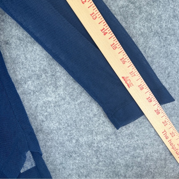 PORTO San Francisco Long Sleeve Mesh Layered Hem Lagenlook Blue Size Medium - Picture 7 of 11